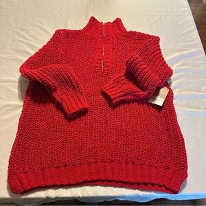 Cozy Red Knit Sweater